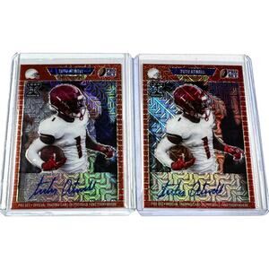 2021 Leaf Pro Set Tutu Atwell Rookie Autograph Set 3/5 and 4/5 2 Card Set Orange
